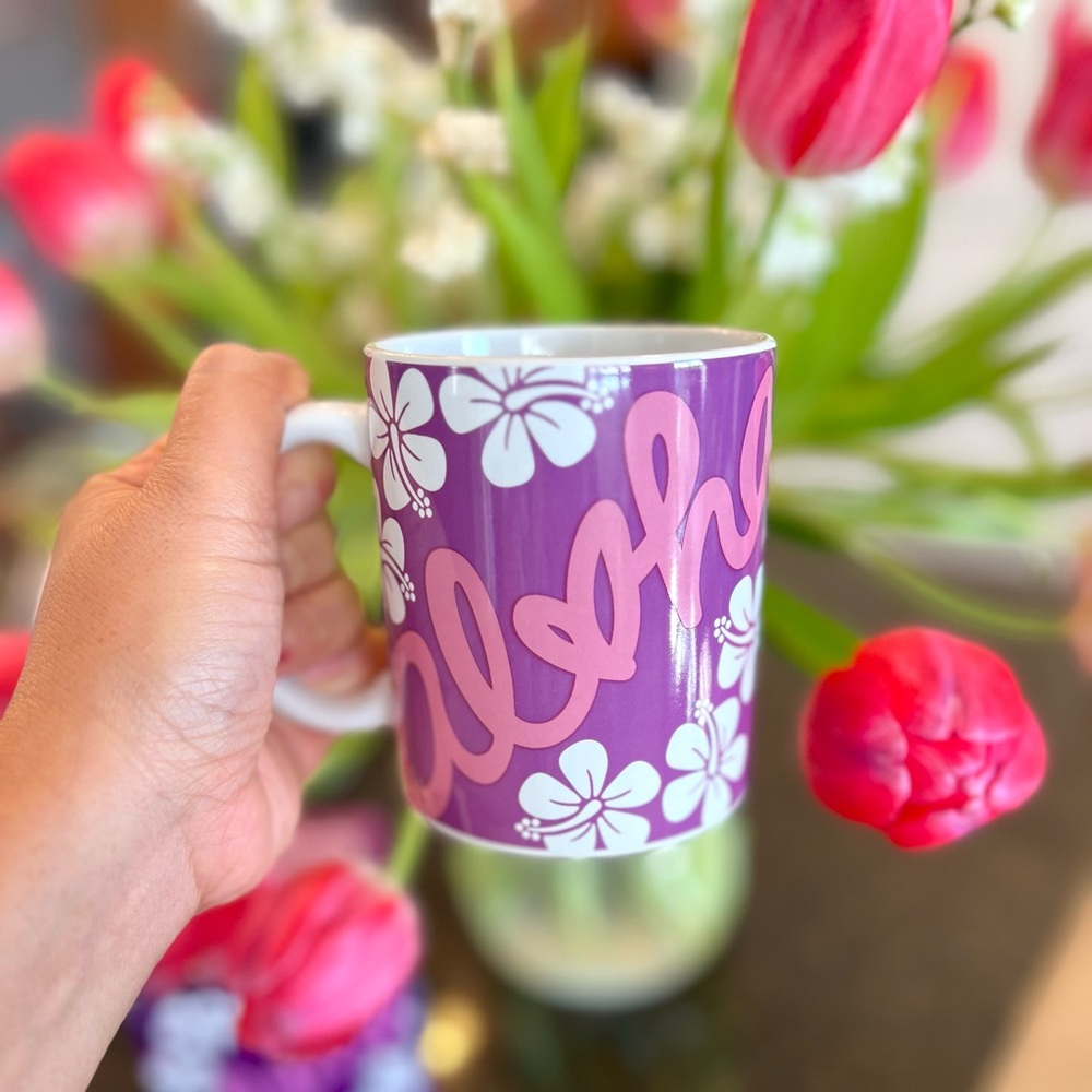 2 Items for 20! Plumeria Earrings & Aloha Coffee Mug Great Price